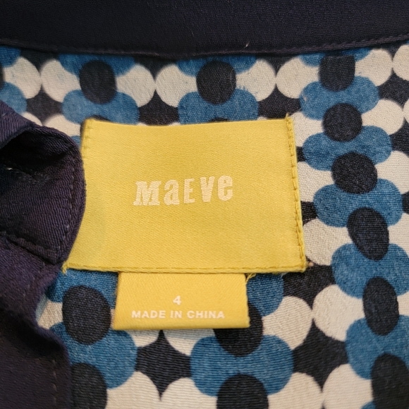 ANTHROPOLOGIE MAEVE PRINTED SHIRT DRESS SZ 4 - Picture 10 of 10